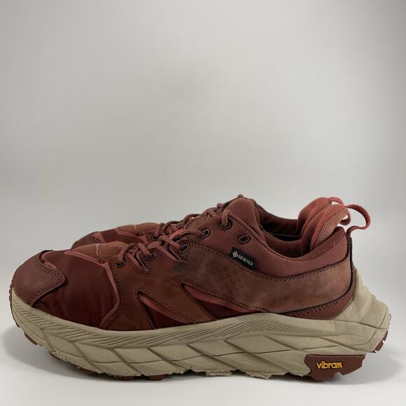 Hoka One One Anacapa Low GTX Hiking Sneakers Women Size 9 B Cherry Rust Red - Picture 3 of 12